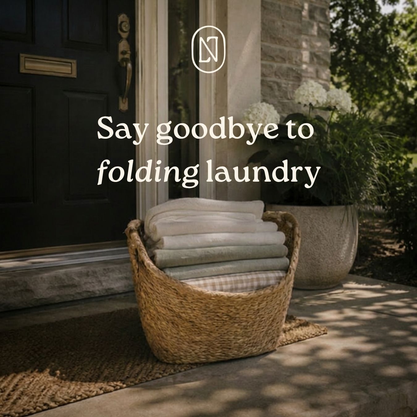 Fresh laundry ready for delivery